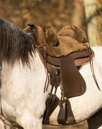 Sattel LAZY MOUNTAIN Nubukleder, Fellsitz